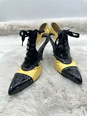 Tom Ford Yves Saint Laurent SS 2004 Patent Leather Lace Up Shoes 40 runway